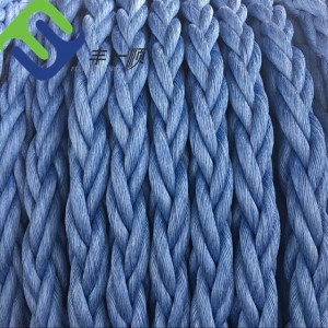 48mm White 8 Strand Polyester Funis Used pro Marine cymba et naves