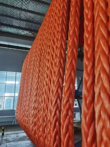 ორმაგი წნული UHMWPE Ropes Core Braided პოლიესტერი საფარი საზღვაო თოკი 48 მმ