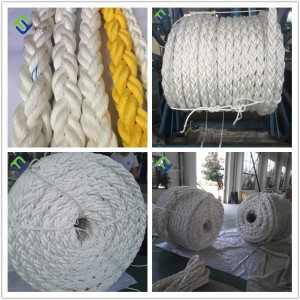 High Tensile 28mm-96mm Floating Polypropylene Ship Mooring Rope 8 Strands Braided PP Marine Rope