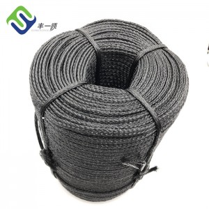 3/8″ Polyetylénové duté pletené lano čiernej farby s UV ochranou