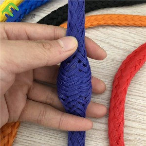 Farebné polyetylénové duté pletené lano 8 mm vyrobené v Číne