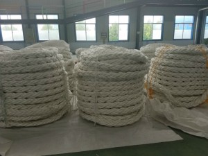 8 Strand White Color 46mm PP Polypropylene Marine Rope for Mooring Ship