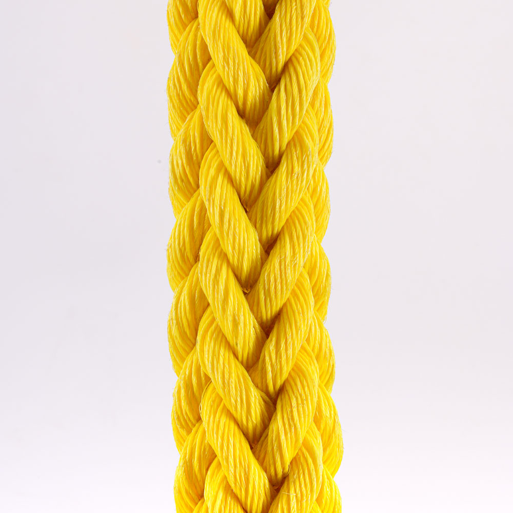 China 72mm 12 strand braided Polypropylene marine rope for ship towing  factory and manufacturers