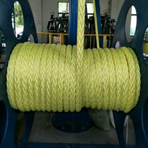 Snažni morski uže 48mm*200m pleteni 12-struki UHMWPE kabel za privez plovila