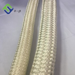 64mm White Double Braided Nylon Marine Mooring Rope For Ship Towing