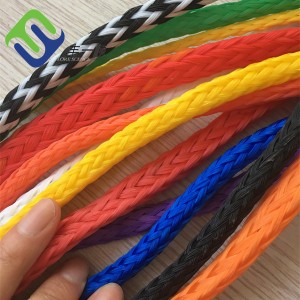 Cuerda de PE trenzada hueca de 8 hebras de 3 mm, 4 mm, 5 mm, 6 mm, coloreada, para decoración