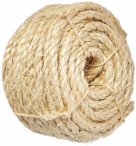 18mm Natural Sisal Rope 220m Coil 3 strand twisted rope for marine ships