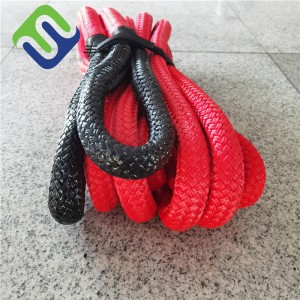 ດຳ 7/8inch*20ft 22mm*6m Kinetic Recovery Rope Nylon Braided Double Braided