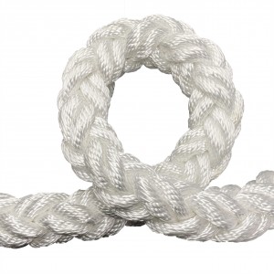 Heavy Duty 8 Strands Braided 28mm-96mm Polyester Ship Marine Rope Poly Dacron Mooring Rope For Wholesale