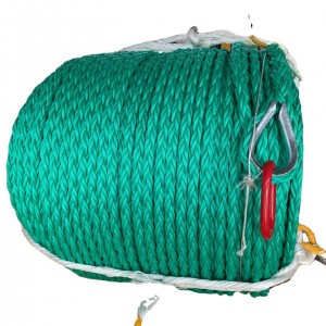 40mm 44mm 48mm 8 Strand Polypropylene Combination Wire Rope For Cable Laying Ship