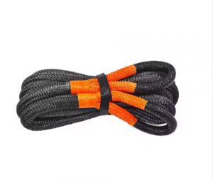 Hot Sale 25mm 9m Kinetic Recovery Tow Rope Heavy Duty Nylon Double Braided With Soft Shackle