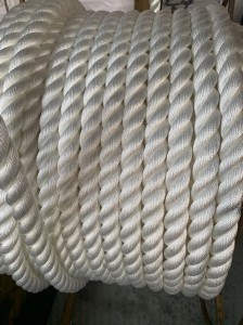 24mmx220m colore bianco 3 fili intrecciati per ormeggio marino corda per traino/trazione
