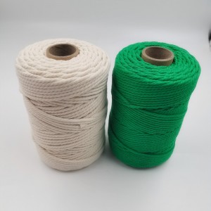 Intengiso eshushu 3mmx100m Twisted Macrame Cord Natural Cotton Rope