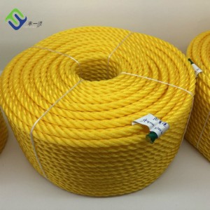 4 cuerdas PE torcidas polietileno de los hilos 6mmx200m con color modificado para requisitos particulares