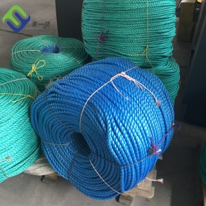 Comerț cu ridicata de 12 mm x 220 m frânghie PP răsucită pentru agricultura de cultivare a algelor marine