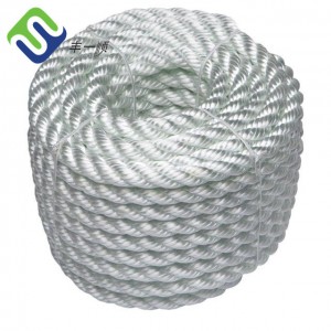 3 Strand Twisted Nylon Polyamide Marine Mooring Rope მცურავი იახტის თოკი