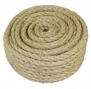 6mm Kina Mea Hana 3 Strand Twist Natural Sisal Rope Packaging Rope