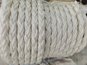 40-96mm 12 Strand PP Polyester Mixed Rope For Ship Mooring Commercial Marine Ropes