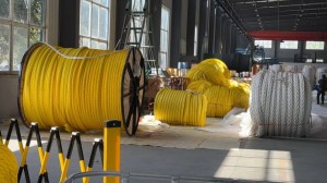 Double Braided UHMWPE Ropes Core Braided Polyester Cover Marine Rope 48mm