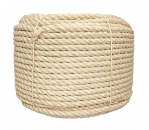8mm 100% 3 strand Natural Eco-friendly Twisted Sisal Rope for sale