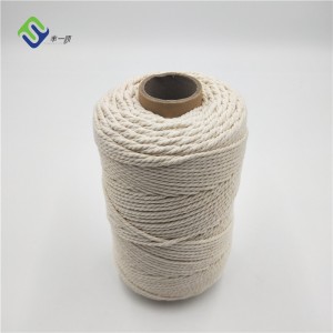 Toko E-niaga 3mmx300m 4 Strands 100% Cotton Macrame Rope Dengan Kemasan yang Disesuaikan