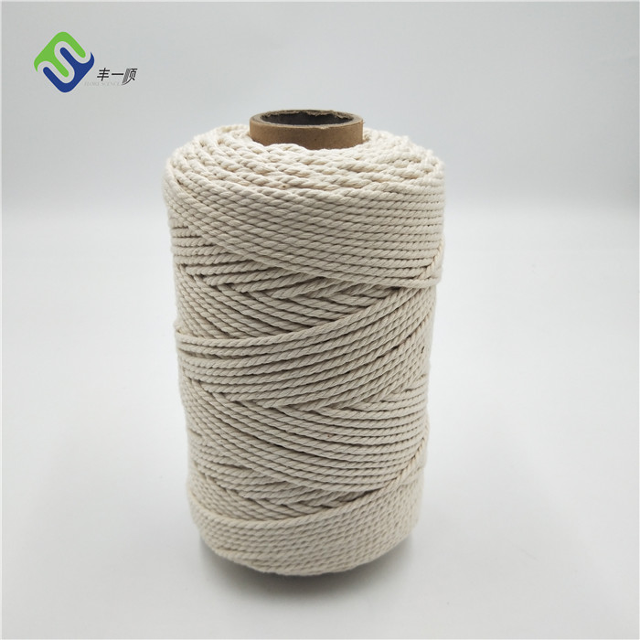 Reliable Supplier Boat Mooring Rope - 3 Strands Pure Cotton Twisted Macrame Cord/Rope 2mmx200m Hot Sale  – Florescence