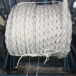 Marine Supplies White Polyamide Rope Nylon Marine Rope 8 Strands