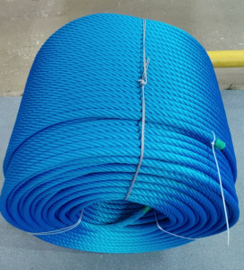 4 strand Polyester combination rope with steel core for playground