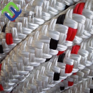 ორმაგი წნული UHMWPE Ropes Core Braided პოლიესტერი საფარი საზღვაო თოკი 48 მმ