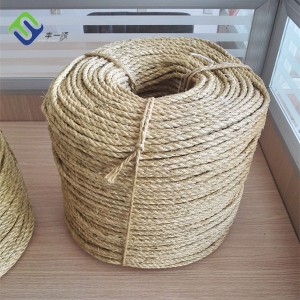 Сифати баланд 3 Strand Twisted Sisal ресмони бастабандии ресмони 12мм барои фурӯш