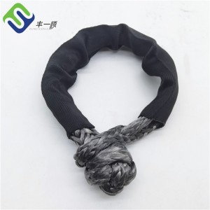 UHMWPE Soft Shackle Rope with Black Sleeve for Sailing Towing