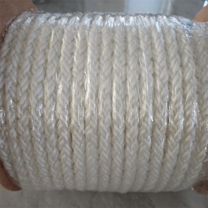 High tensity breaking strength 8 strand 88mm polyester marine rope