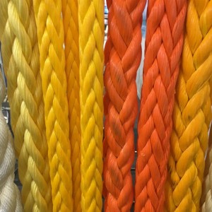 High strength 48mm 12 strand UHMWPE mooring rope for ship