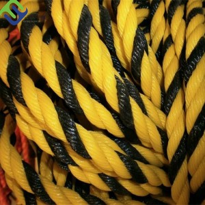 Customized Color 3 Strands Twist Pe Rope Dia16mm 200Meters per roll