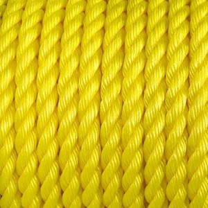 10mmx183m 3 Strand Yellow Twisted Polypropylene Monofilament Rope