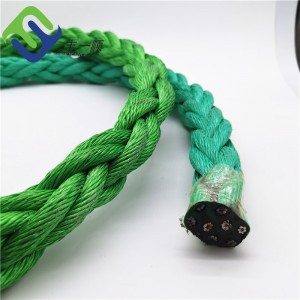 40mm 44mm 48mm 8 Strand Polypropylene Combination Wire Rope For Cable Laying Ship