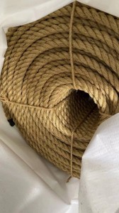 16mmx220m Oiled Treatment 3 Strand Sisal Twisted Rope With High Breaking Strength