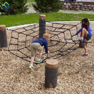 ໂຮງຮຽນນອກໂຮງຮຽນກິລາ Ground Playground ປີນເຊືອກ Net Nylon Combination