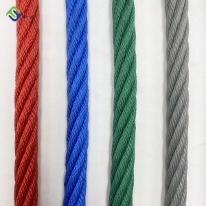 16mm 6*7 ສາຍເຫຼັກທີ່ມີເສັ້ນໃຍຫຼັກ Polyester Combination Rope UV Resistant Playground Rope