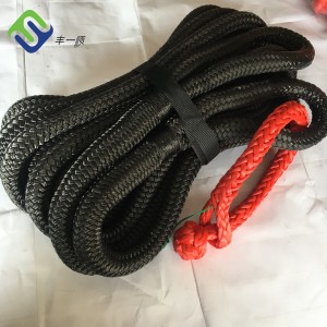 ດຳ 7/8inch*20ft 22mm*6m Kinetic Recovery Rope Nylon Braided Double Braided