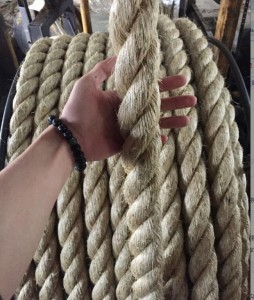 22mmx220m 3 Strand High Grade Sisal Rope For Marine Multi Function With ABS Certificate