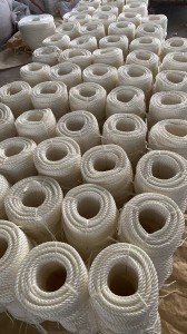 10mm 3 Strand White Nylon Rope for anchor boat mooring