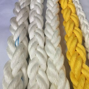 Babban ƙarfi Braided Ropes Marine Nailan 48mm 8 Strand Mooring Rope