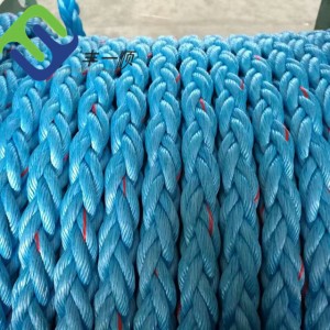 Wear Resistance 8 Strand Polyester Rope tenacity dhuwur Marine Braided Poly Rope