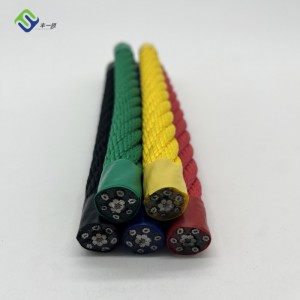 16mm 6 strand PP multifilament Playground Combination Rope + IWRC