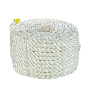 10mm 3 Strand White Nylon Rope for anchor boat mooring