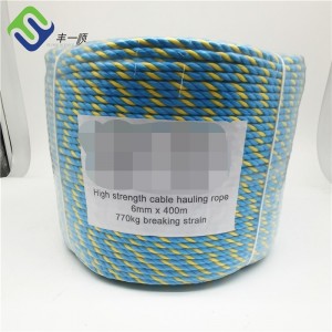 Twisted Cable Hauling Rope PP Split Film Rope 6mm Telstra Rope