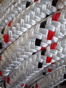 48mmx220m Double Braided Polyester Covered UHMWPE Rope With ABS Certificate