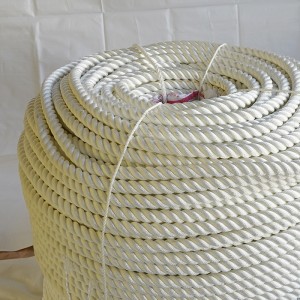 12mm x220m 3 Strand White Color Marine Rope Nylon Rope