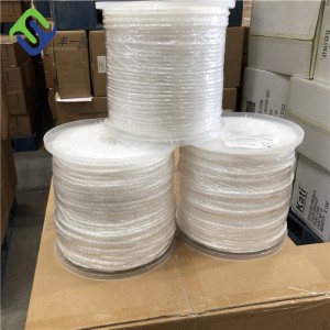 10 mm 8 prameňové polyetylénové duté pletené PE lano s bielou farbou
